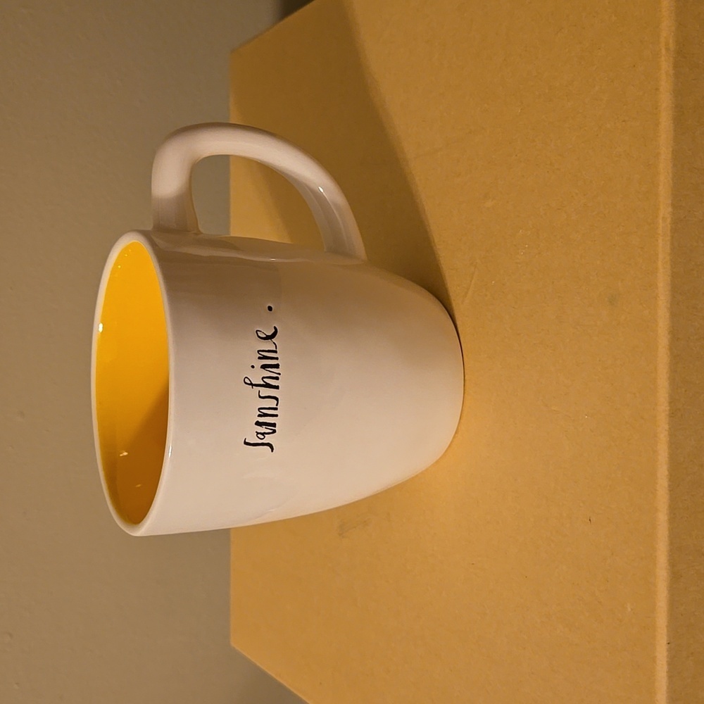 Rae Dunn by Magneta Sunshine Yellow Interior Coffee Mug
